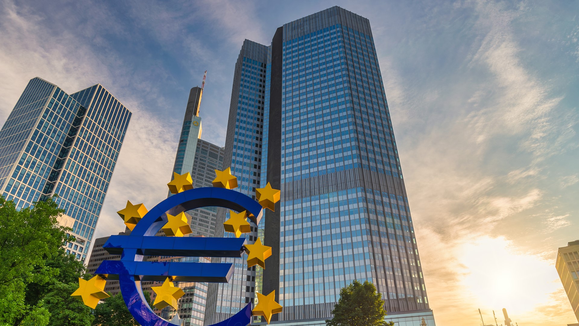 Europäische Zentralbank in Frankfurt