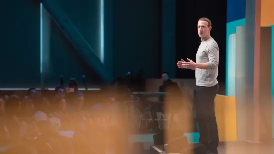Meta-CEO Mark Zuckerberg auf dem Facebook Communities Summit 2019 Meta-CEO Mark Zuckerberg auf dem Facebook Communities Summit 2019